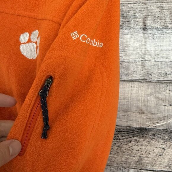 Columbia Clemson Tigers Orange Full Zip Fleece Women’s Medium - Picture 3 of 10